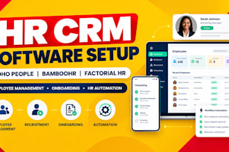 set up zoho people, bamboohr, factorial HR, and HR CRM employee management