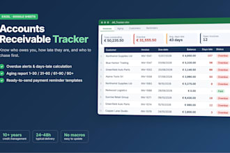 create an excel accounts receivable and invoice tracker