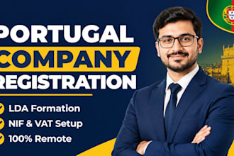 handle portugal company with lda formation, nif, vat, and banking