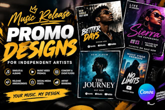 design music release promo graphics for independent artists