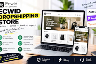 build an ecwid dropshipping store with autods zendrop and cj