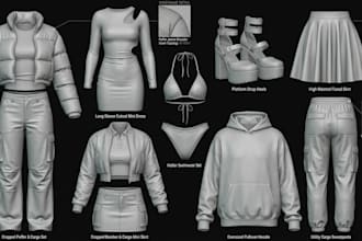 create second life mesh clothing, 3d outfits and custom avatar fashion