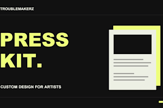 design a custom artist press kit or electronic press kit
