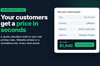 build a quote calculator and instant pricing tool for your business
