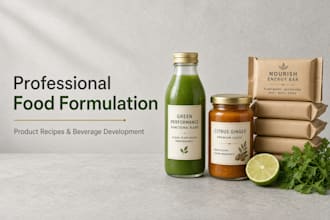 do professional food formulation, product recipes, and beverage development