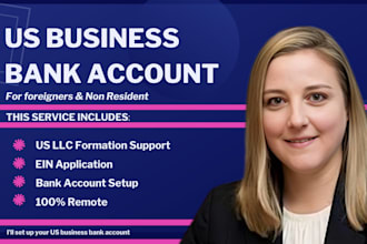 help non residents open a US business bank account with llc and ein