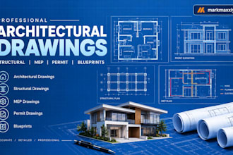 create architectural floor plans, elevations and permit drawings stamp