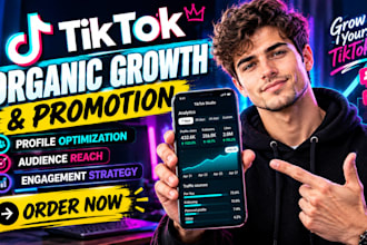 setup tiktok account and organically grow for monetization