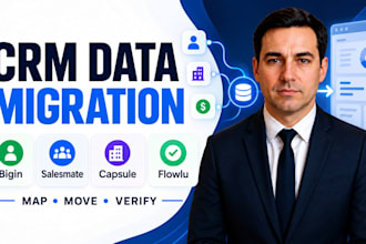 migrate bigin, salesmate, capsule and flowlu CRM data