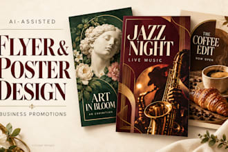 design ai assisted flyers and posters for business promotions