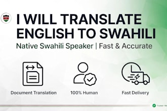 translate english to swahili natively and fast