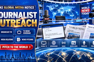 do journalist outreach for TV news coverage, broadcast PR and media relations