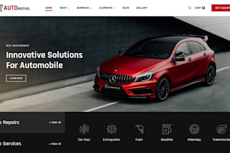 build auto parts ecommerce website, automotive website, auto part store