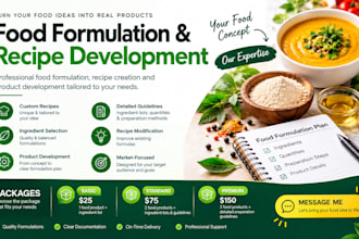 develop custom food recipes and formulate new food products