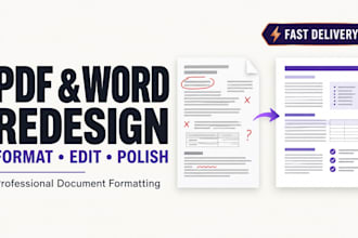 redesign, format pdf document microsoft ms word document