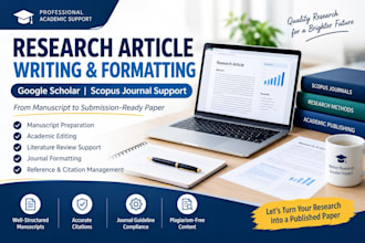 write and prepare article for submission on google scholar and scopus journals