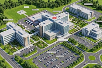 design hospital wayfinding maps, medical campus maps and clinic maps