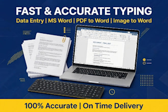 do assignment typing and data entry in ms word