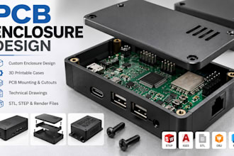 design custom 3d printable pcb enclosure and electronics case