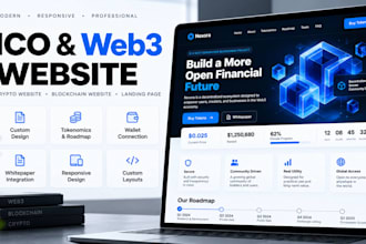 build ico website, web3 project website and crypto landing page
