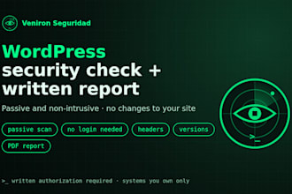 do a wordpress security audit and vulnerability scan with a PDF report