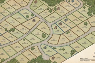 create land subdivision maps, lot layouts, parcel maps and site plan