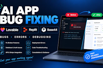 fix and debug your lovable replit or base44 app