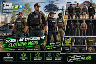 design custom fs25 and fs22 law enforcement clothing mods