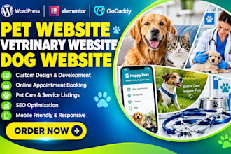 do veterinary website, pet website, dog training, pet care website, dog website
