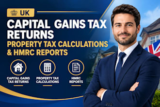 file UK capital gains tax returns, property tax calculations and hmrc reports