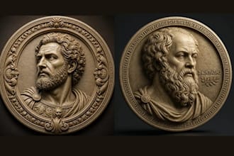 3d bas relief 3d coin design 3d printable coin 3d medalion model for 3d printing