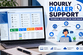 provide hourly dialer technical support and troubleshooting