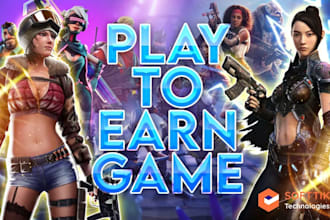 develop an nft, p2e, web3 blockchain game using unity3d for mobile, web, or PC