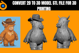 convert 2d image to 3d model photo to 3d printable file stl to 3mf