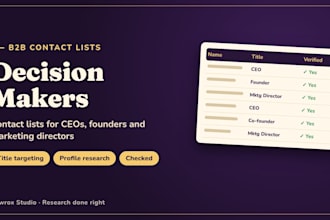 research b2b decision maker leads with sourced, verified business emails