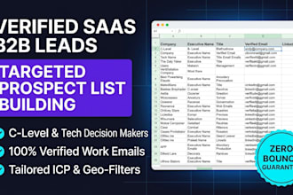 build a verified b2b prospect list for saas and tech startups
