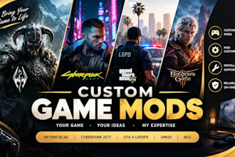 create skyrim se ae armor, cyberpunk, gta v lspdfr, gmod and bg3 mods