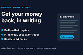write a refund or dispute letter to get your money back