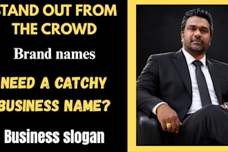 create unique business names, brand names and catchy slogans