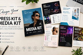 design artist press kit influencer media kit djs event healthcare