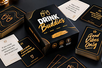 design playing card game adult drinking card couple card party card box mockup