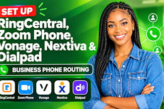 set up ringcentral zoom phone vonage nextiva and dialpad business phone routing