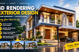 do 3d rendering exterior design house rendering facade design 3d house rendering