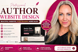 design a wordpress author website, writer website, ebook website, author website