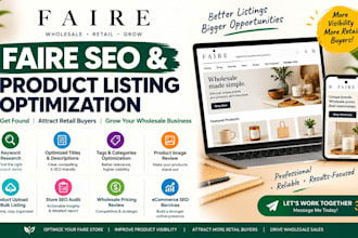 list and optimize your faire wholesale products, connect shopify store to faire