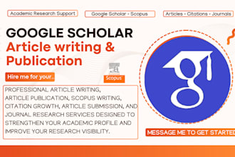 write backdate publish research articles in google scholar indexed journals