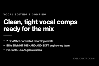 edit and comp your vocal takes as a grammy credited engineer