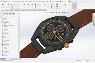 design watch case bezel strap cad with manufacturing ready technical drawings