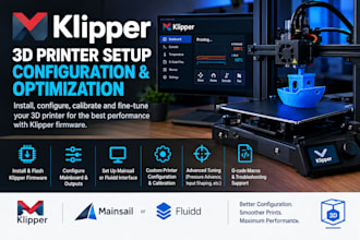 configure and optimize your 3d printer with klipper and edit stl files