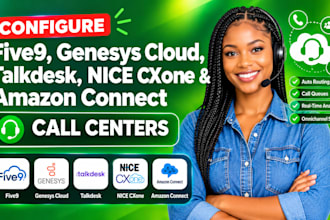 configure five9, genesys cloud talkdesk nice cxone amazon connect call centers